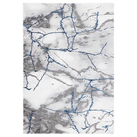 Safavieh 6 ft. -7 in. x 9 ft. Craft Contemporary Rectangle Power Loomed Rug Ivory Grey & Blue CFT877M-6